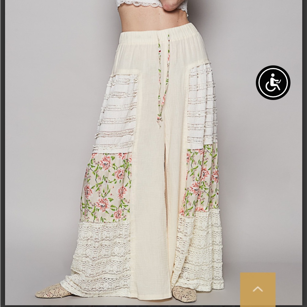 POL Mixed Media Pants